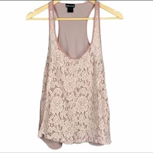 Blush Rose Floral Lace Racerback Tank Top